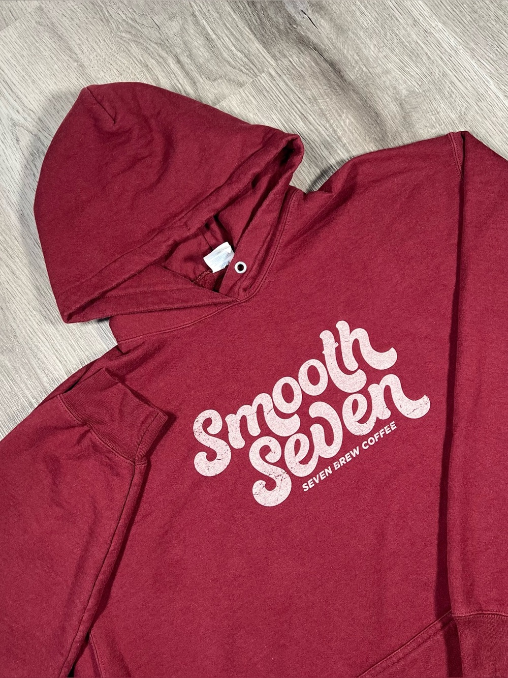 Seven Brew 7 brew Coffee Maroon Red Hoodie Size 2XL Smooth